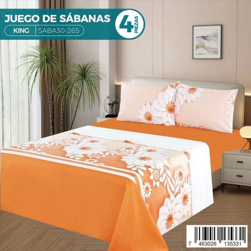Juego de Sabanas King 4 piezas