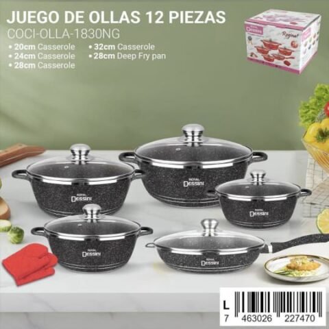 Juego de caldero 12 Piezas